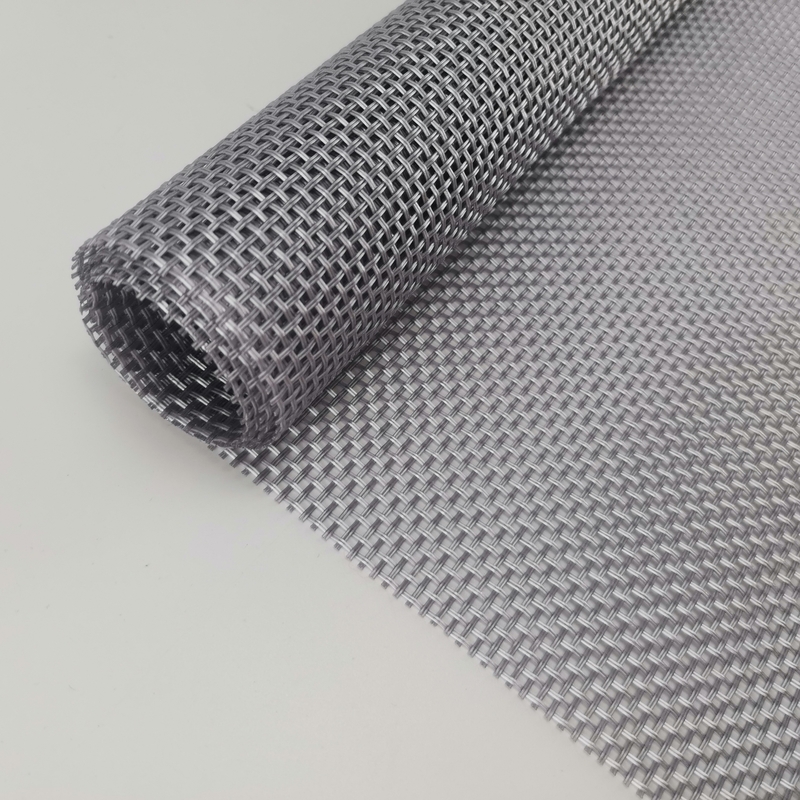 280g/m2 0,35mm Pantalla de malla de poliéster negro y gris 30m-100m longitud 15x11 cuentas de malla