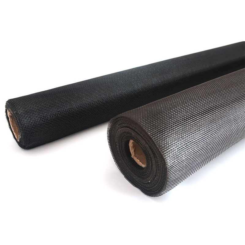 Carbón negro PVC Revestido de fibra de vidrio pantalla resistente a plagas Instalación con 0,33 mm de diámetro de alambre