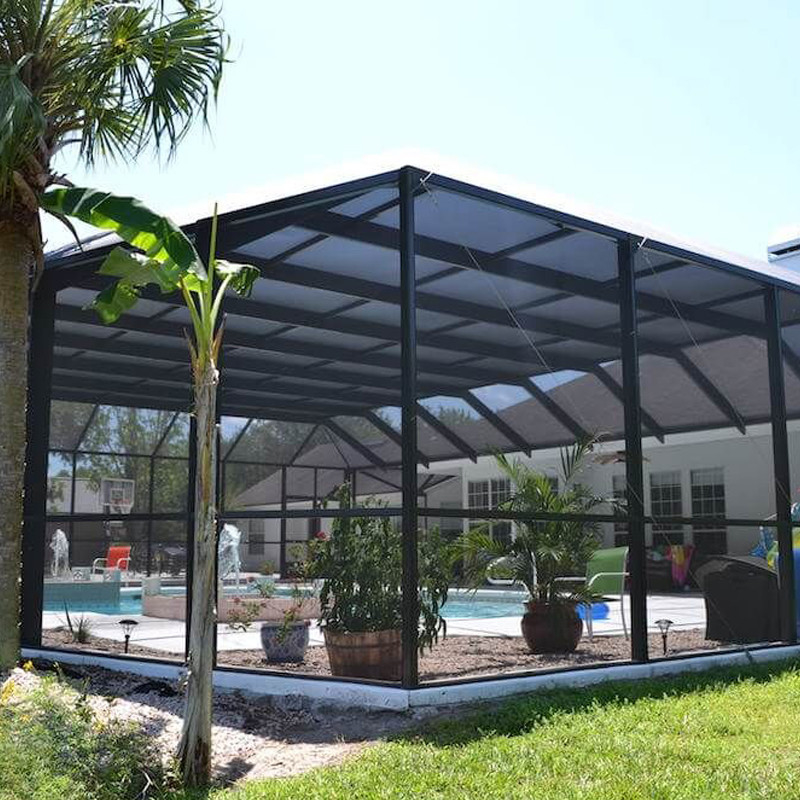 0.013 pulgadas de diámetro de hilo piscina y pantalla de patio con color de carbón resistente a las lágrimas
