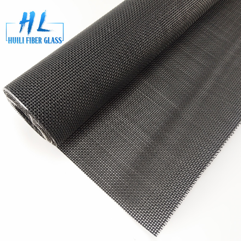 280g/m2 Rollo de pantalla de malla de poliéster negro 100m longitud 15x11 Cuenta de malla con diámetro de alambre de 0,35mm
