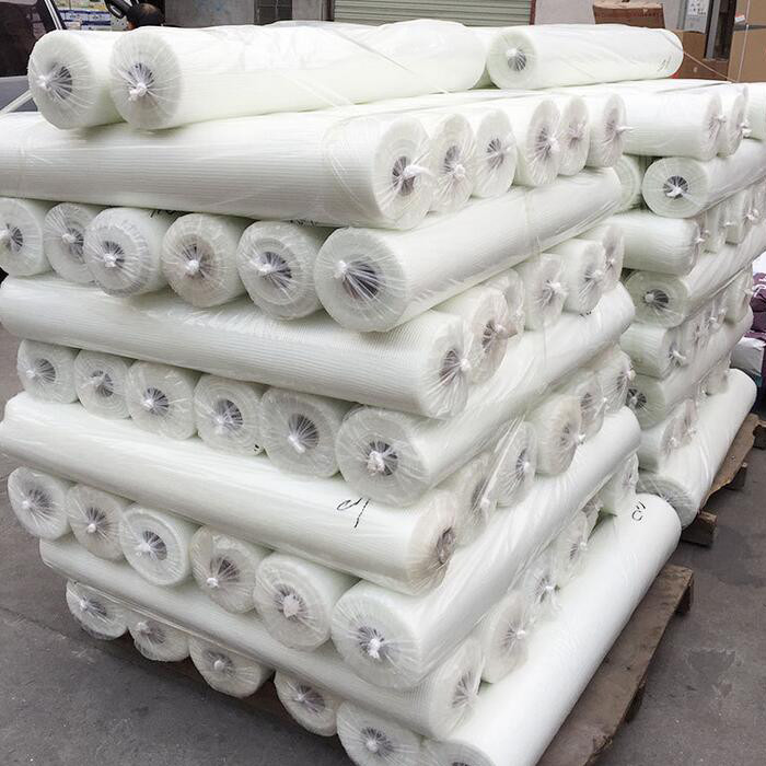 Cuadrado 4*4mm de red de fibra de vidrio blanco Rollo de malla de yeso de fibra de vidrio para aislamiento de paredes y reparación