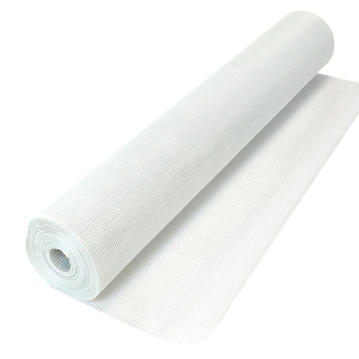 Tejido de malla de fibra de vidrio blanco C / tela de malla de fibra de vidrio para pared 50m-200m longitud resistencia al agua