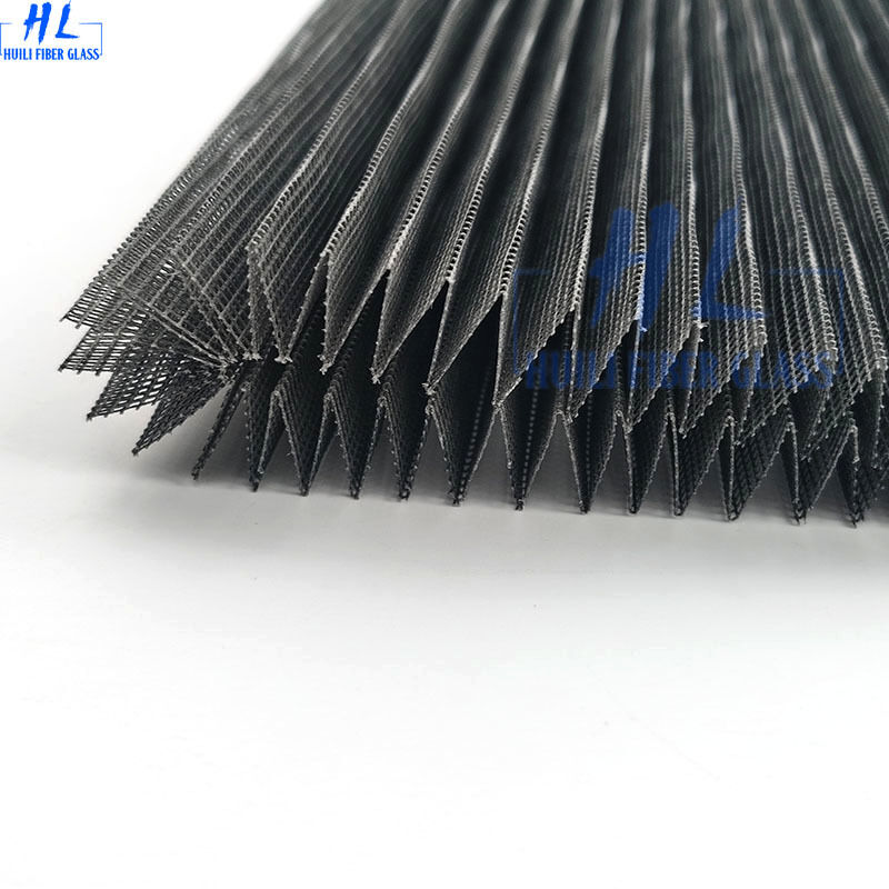 Mosquitera plisada personalizable de fábrica, con un ancho de 2,0 m, malla ligera y resistente, adecuada para diversas aplicaciones arquitectónicas