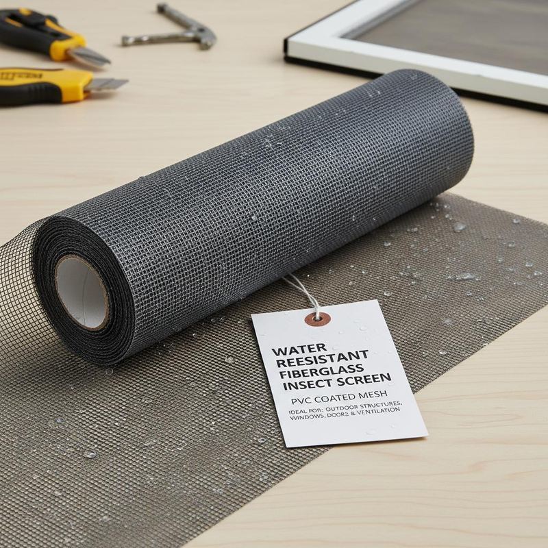 Resistencia al agua Fibra de vidrio Protección contra insectos malla recubierta de PVC Ideal para estructuras exteriores Puertas de ventanas y aberturas de ventilación