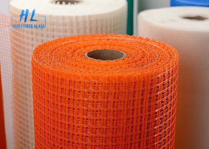 800N Rolos de malla cuadrada de fibra de vidrio azul 5 * 5 mm Apertura 1,2 m para materiales de construcción