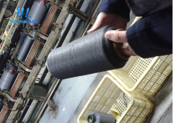 Excelente resistencia al agua E vidrio 34tex 1/0 fibra de vidrio de hilo revestido de PVC en cartón