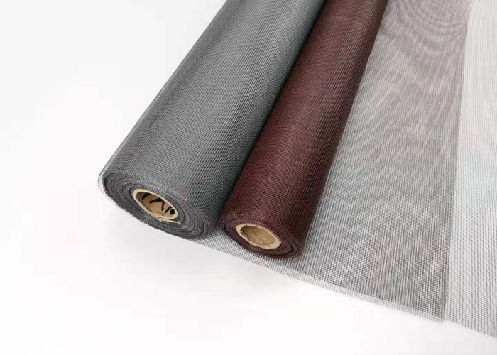 armadura llana de la pantalla de la ventana de la fibra de vidrio del color de los 4ft*100ft Brown a prueba de polvo
