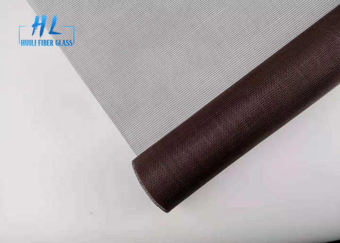 armadura llana de la pantalla de la ventana de la fibra de vidrio del color de los 4ft*100ft Brown a prueba de polvo