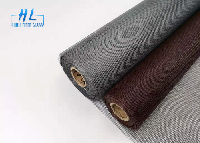 armadura llana de la pantalla de la ventana de la fibra de vidrio del color de los 4ft*100ft Brown a prueba de polvo
