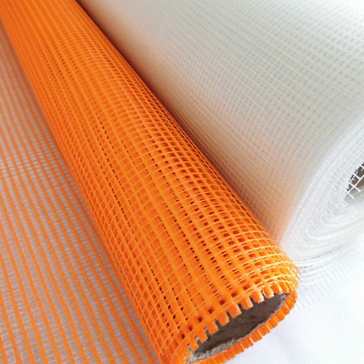 Resistencia a la tracción malla de refuerzo de fibra de vidrio en naranja vibrante