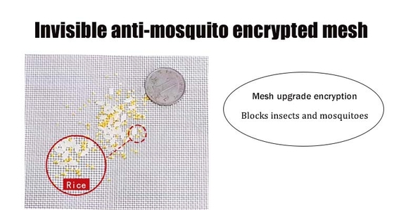 Protección de la privacidad Red de mosquitos de fibra de vidrio negra con tejido simple Opción asequible
