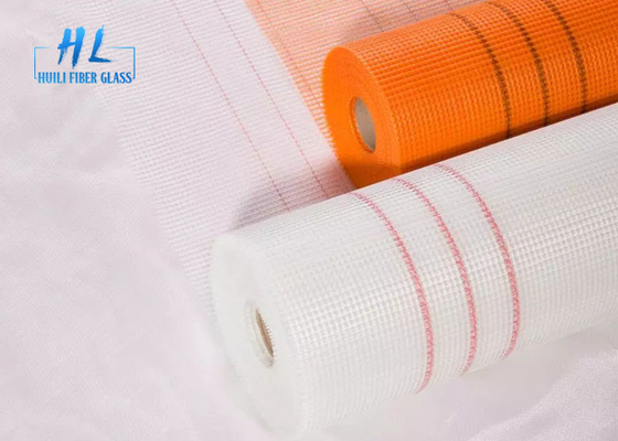 Red de fibra de vidrio blanca / naranja cortada a 1-1.5m 4 * 4mm Apertura para materiales de pared