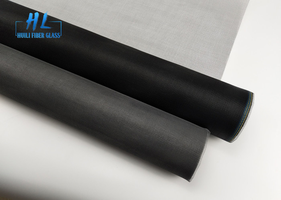 Rollo de malla de tejido de malla de fibra de vidrio resistente al fuego en negro/gris